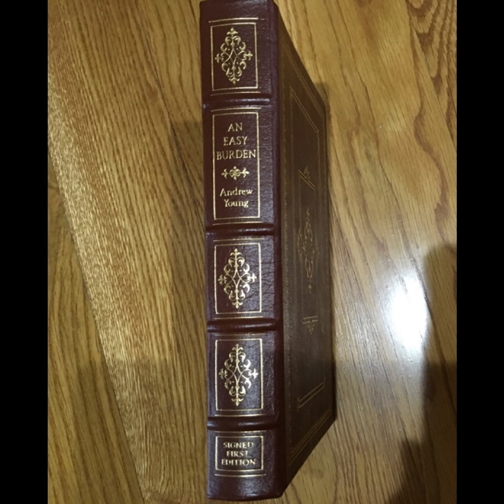 Signed 1st edition by Andrew Young leatherbound